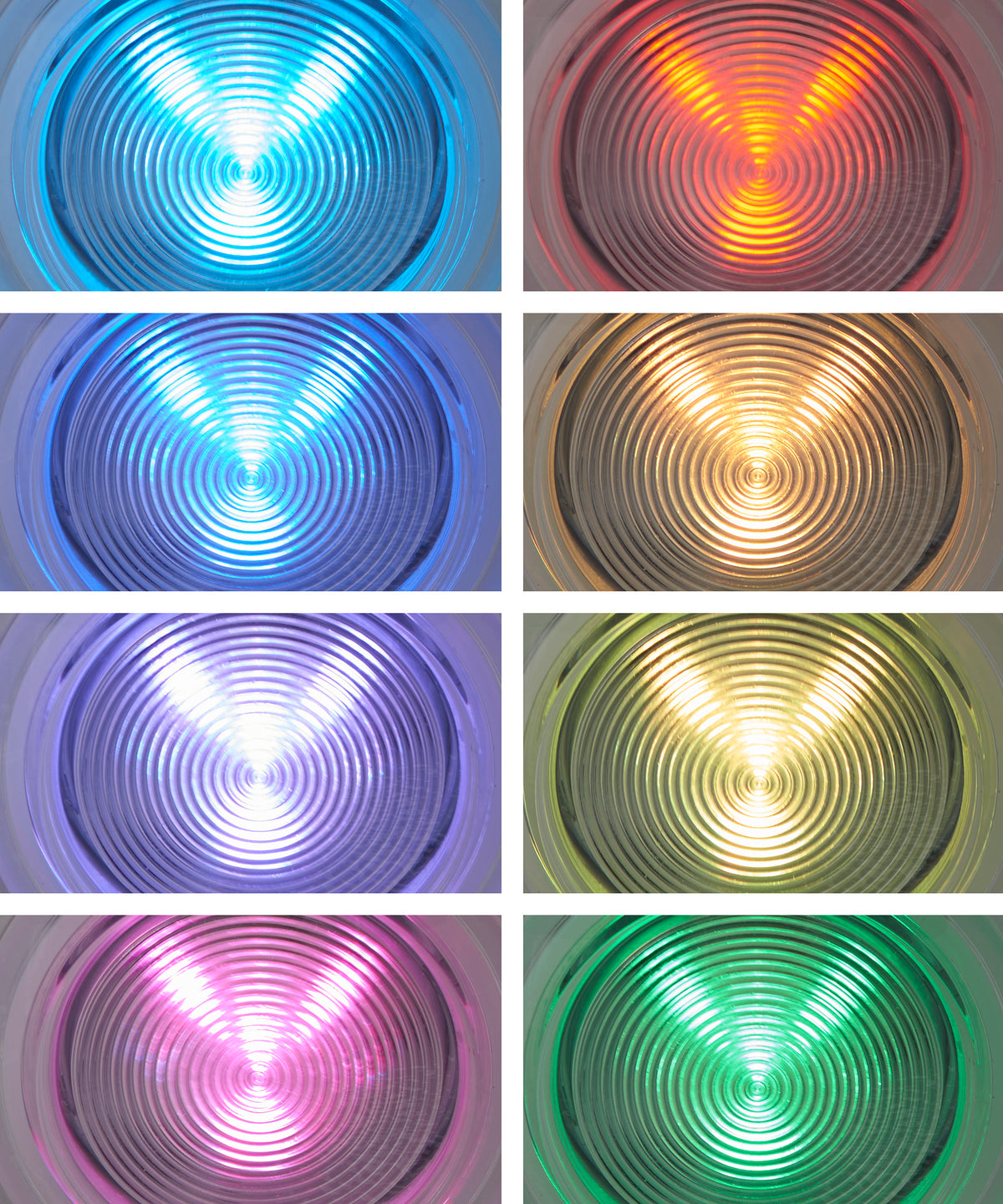 LED light option settings offered on Hot Tub models