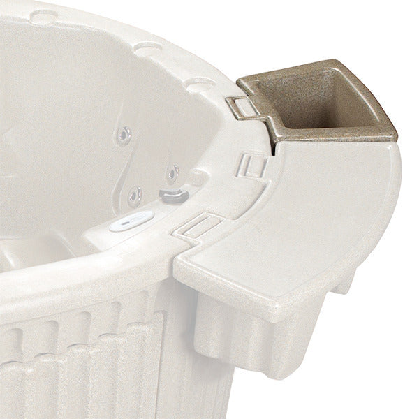 Cobblestone Corona ice bucket on ghosted white spa