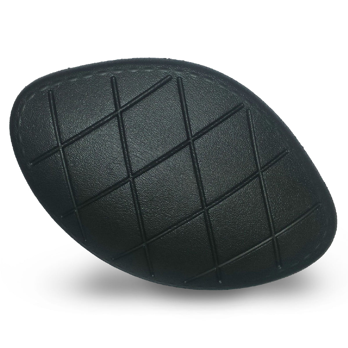 Black spa pillow with diamond pattern on white background