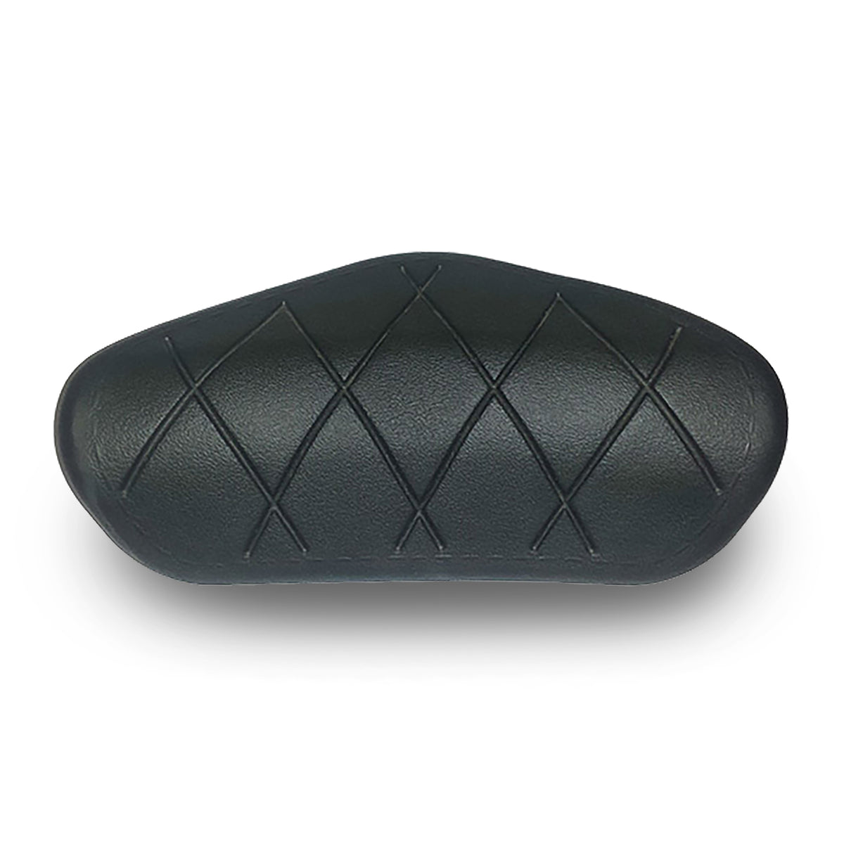 Black spa pillow with diamond pattern on white background