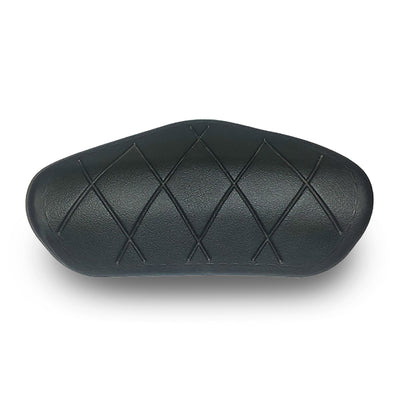 Black spa pillow with diamond pattern on white background