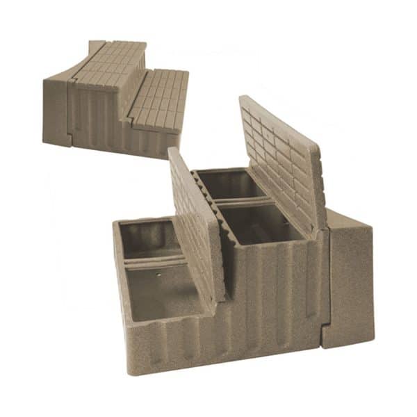 Cobblestone Storage Steps with Adapter