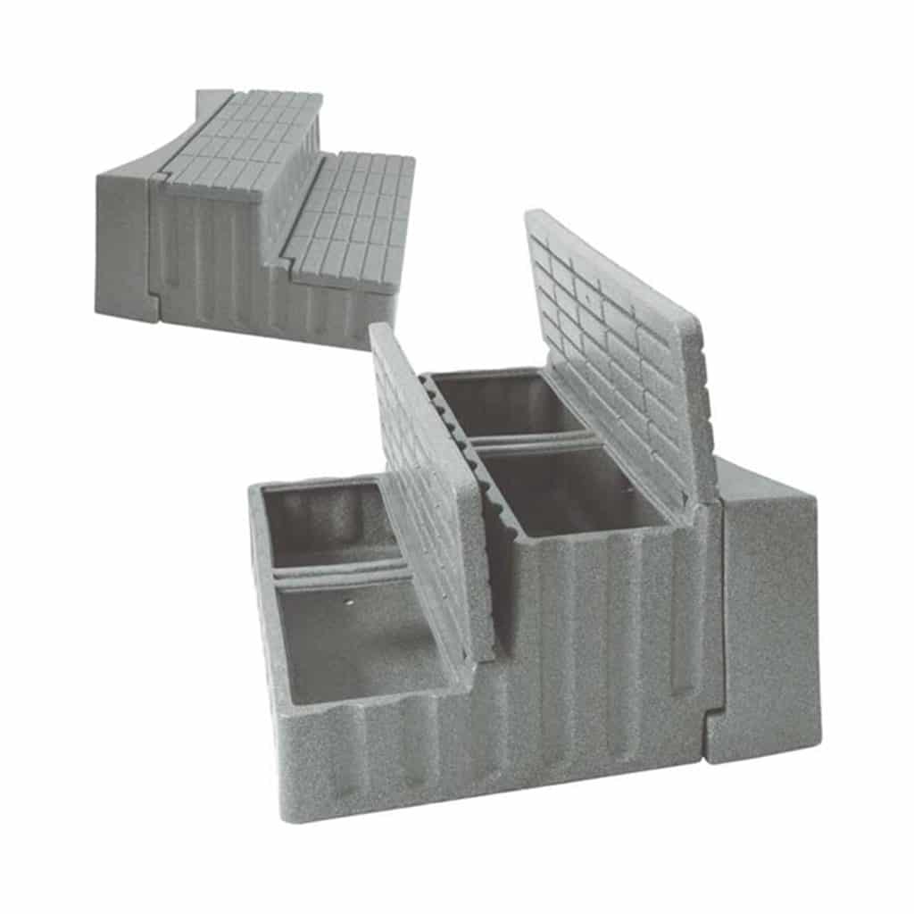Grey Granite Storage Steps with Adapter buy online ᐈ MyHotTub