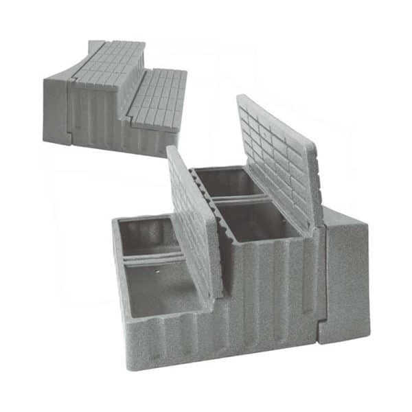Grey Granite Storage Steps with Adapter