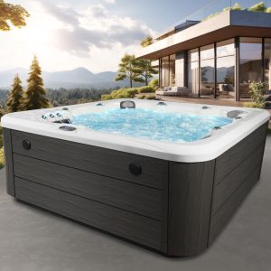 Scenic 69 Jet, 6-Person Lounger Hot Tub Spa with Bluetooth Stereo & Ozone